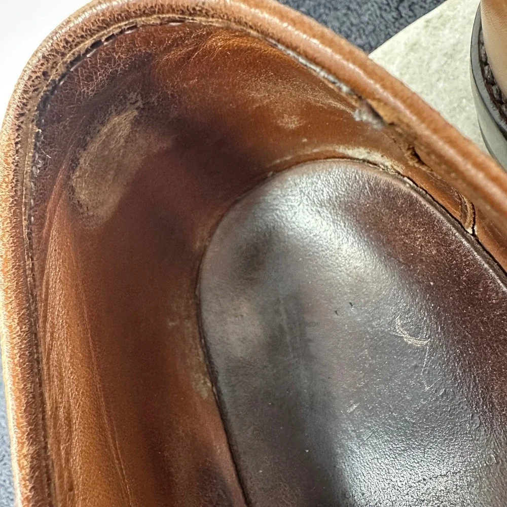 Allen Edmonds Parkway Men's Leather Oxford‎ Dress Shoes Size 12 D Brown Cap Toe